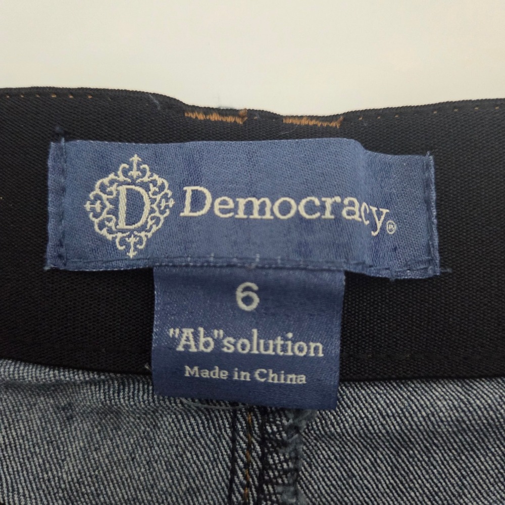 Democracy Jeans Dark Blue Ab Solution Straight Leg Womens 6 - Picture 3 of 5